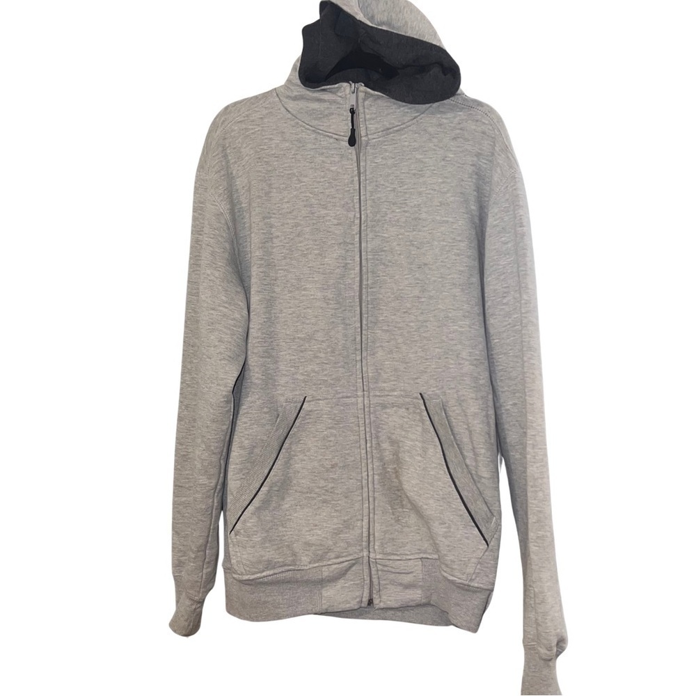 Champs Sports Men’s Heavyweight Full Zip Hoodie Kangaroo Pocket GREY XL - Picture 2 of 7